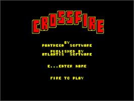 Title screen of Crossfire on the Amstrad CPC.