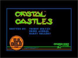 Title screen of Crystal Castles on the Amstrad CPC.