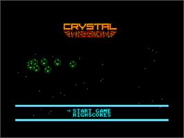 Title screen of Crystal Mission on the Amstrad CPC.