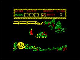 Title screen of Curse Of Sherwood, The on the Amstrad CPC.