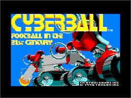 Title screen of Cyberball on the Amstrad CPC.