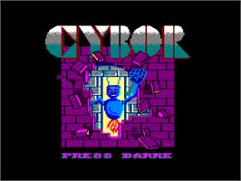 Title screen of Cybor on the Amstrad CPC.