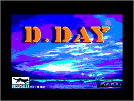 Title screen of D-Day on the Amstrad CPC.