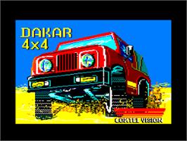 Title screen of Dakar 4x4 on the Amstrad CPC.