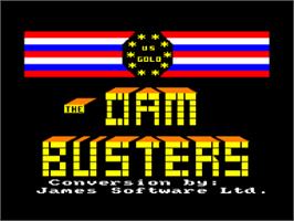 Title screen of Dam Busters, The on the Amstrad CPC.