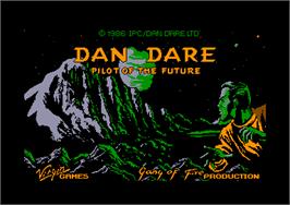 Title screen of Dan Dare: Pilot of the Future on the Amstrad CPC.