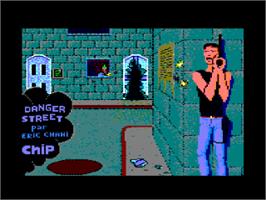 Title screen of Danger Street on the Amstrad CPC.