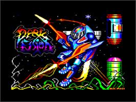 Title screen of Dark Fusion on the Amstrad CPC.