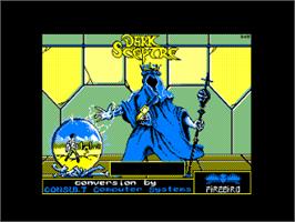 Title screen of Dark Sceptre on the Amstrad CPC.