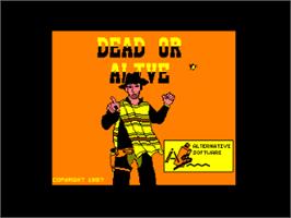 Title screen of Dead Or Alive on the Amstrad CPC.