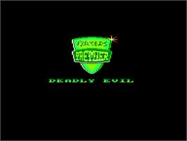 Title screen of Deadly Evil on the Amstrad CPC.