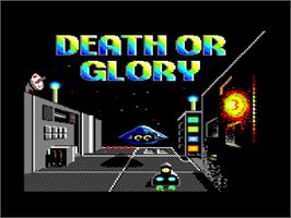 Title screen of Death or Glory on the Amstrad CPC.