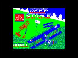 Title screen of Deep Strike on the Amstrad CPC.