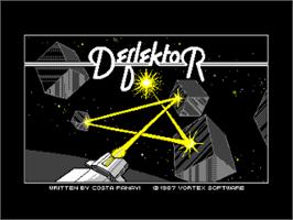 Title screen of Deflektor on the Amstrad CPC.