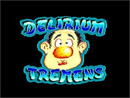 Title screen of Delirium Tremens on the Amstrad CPC.