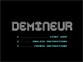 Title screen of Demineur on the Amstrad CPC.
