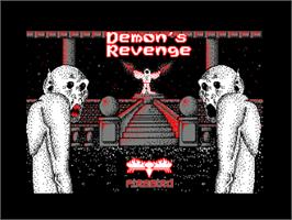 Title screen of Demon's Revenge on the Amstrad CPC.