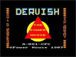 Title screen of Dervish on the Amstrad CPC.