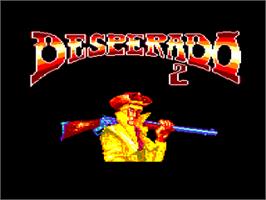 Title screen of Desperado 2 on the Amstrad CPC.