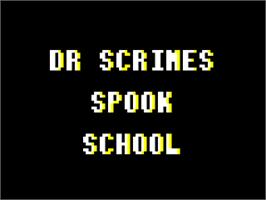 Title screen of Dr. Scrime's Spook School on the Amstrad CPC.