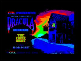 Title screen of Dracula on the Amstrad CPC.