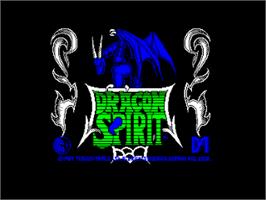 Title screen of Dragon Spirit on the Amstrad CPC.