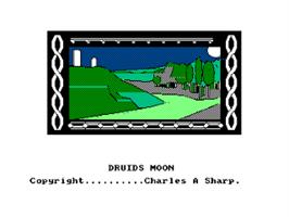 Title screen of Druids Moon on the Amstrad CPC.