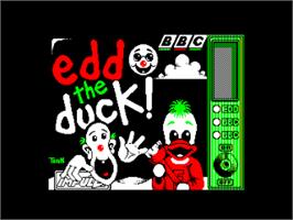 Title screen of Edd the Duck on the Amstrad CPC.