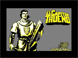 Title screen of El Capitán Trueno on the Amstrad CPC.