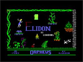 Title screen of Elidon on the Amstrad CPC.