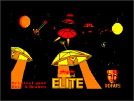 Title screen of Elite on the Amstrad CPC.