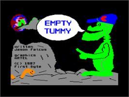 Title screen of Empty Tummy on the Amstrad CPC.
