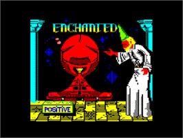 Title screen of Enchanted on the Amstrad CPC.