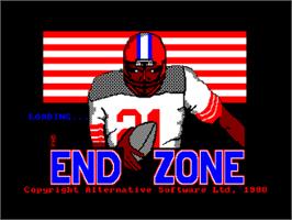 Title screen of Endzone on the Amstrad CPC.