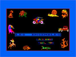 Title screen of Ensembles, Les on the Amstrad CPC.