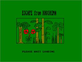 Title screen of Escape From Khoshima on the Amstrad CPC.