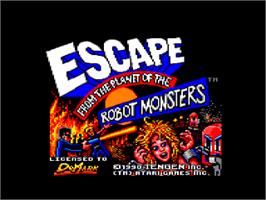 Title screen of Escape from the Planet of the Robot Monsters on the Amstrad CPC.