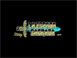 Title screen of Espada Sagrada, La on the Amstrad CPC.