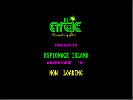 Title screen of Espionage Island on the Amstrad CPC.