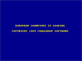 Title screen of European Champions on the Amstrad CPC.