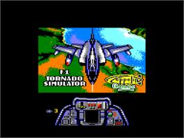 Title screen of F1 Tornado Simulator on the Amstrad CPC.