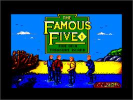 Title screen of Famous Five: Five on a Treasure Island on the Amstrad CPC.