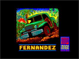 Title screen of Fernandez Must Die on the Amstrad CPC.