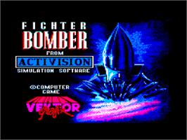 Title screen of Fighter Bomber on the Amstrad CPC.