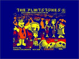 Title screen of Flintstones, The on the Amstrad CPC.