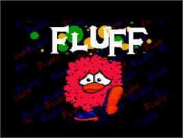 Title screen of Fluff on the Amstrad CPC.