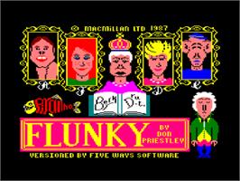 Title screen of Flunky on the Amstrad CPC.