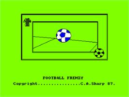 Title screen of Football Frenzy on the Amstrad CPC.