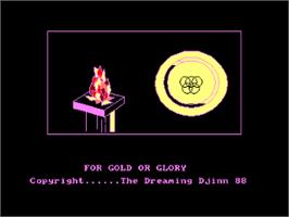 Title screen of For Gold or Glory on the Amstrad CPC.