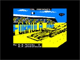 Title screen of Formula One on the Amstrad CPC.